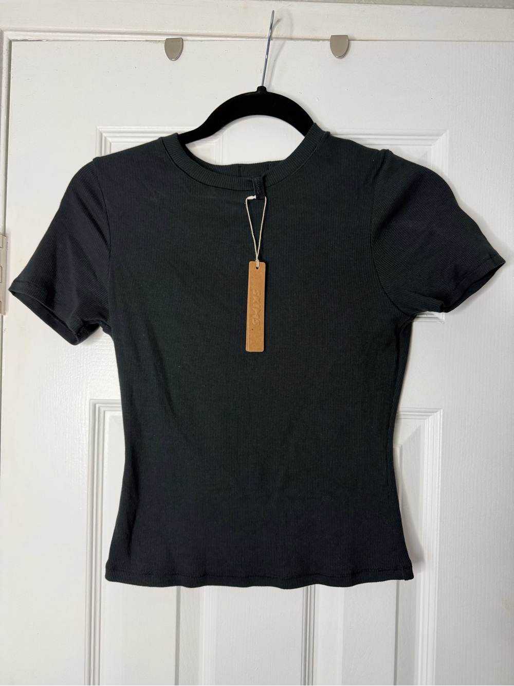 Skims Cotton Ribbed Shirt - Soot - Picture 2 of 8